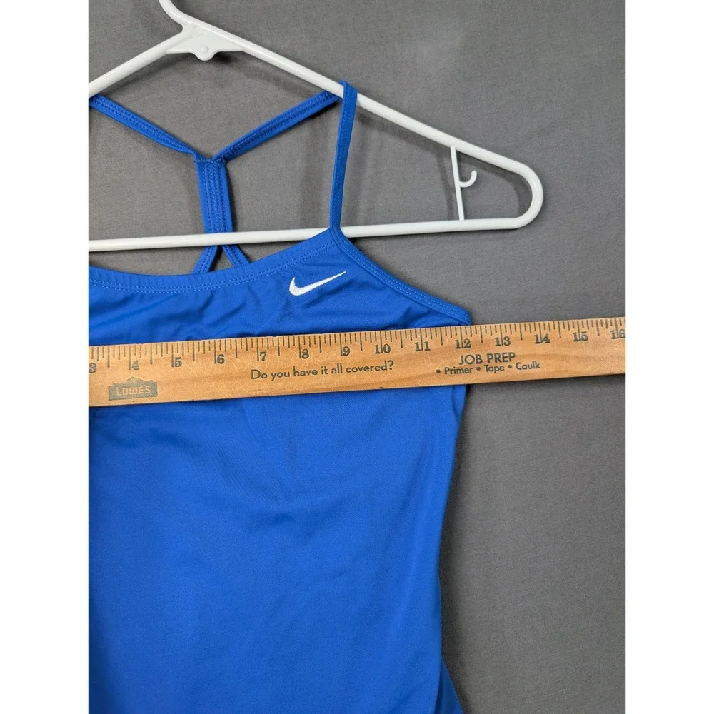 Nike Girls Blue Racerback One Piece Swimsuit NESS9644 Size M 10-12 Years